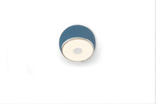 Koncept Inc GRW-S-CRM-AZF-PI - Gravy Wall Sconce - Chrome body, Azure felt plates - Plug-in